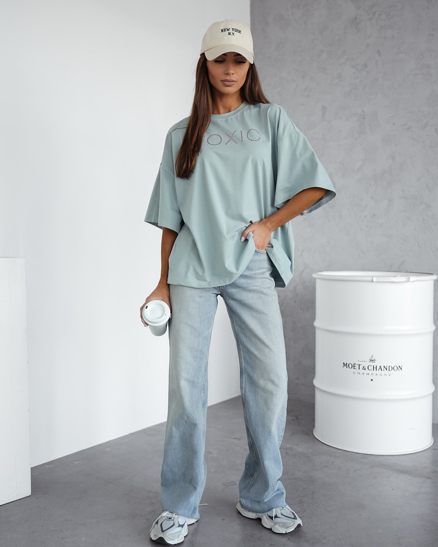 PELĒKZAĻŠ KOKVILNAS OVERSIZE T-KREKLS "TOXIC"