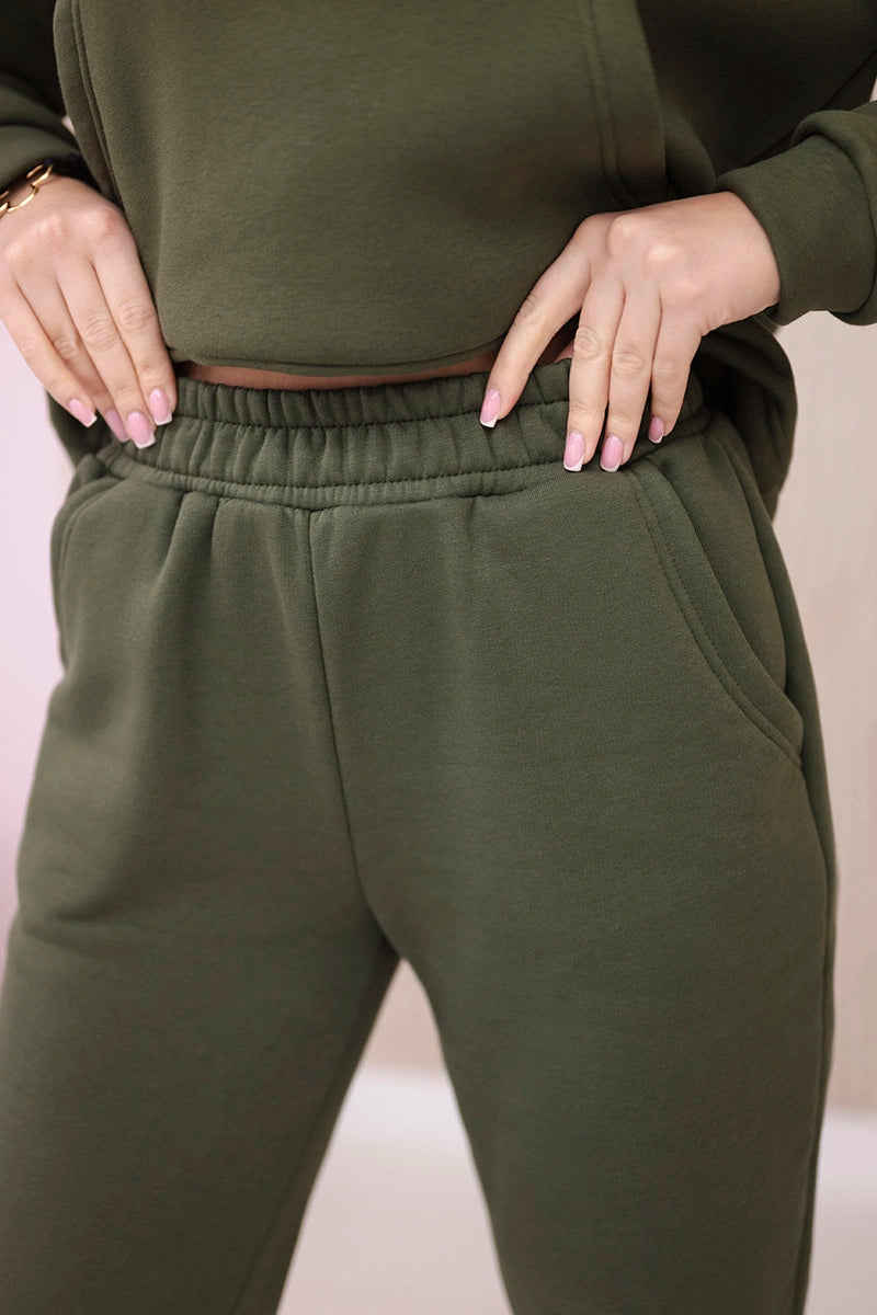 HAKI SILTINĀTS KOKVILNAS BRĪVĀ LAIKA KOSTĪMS, SASIENAMS