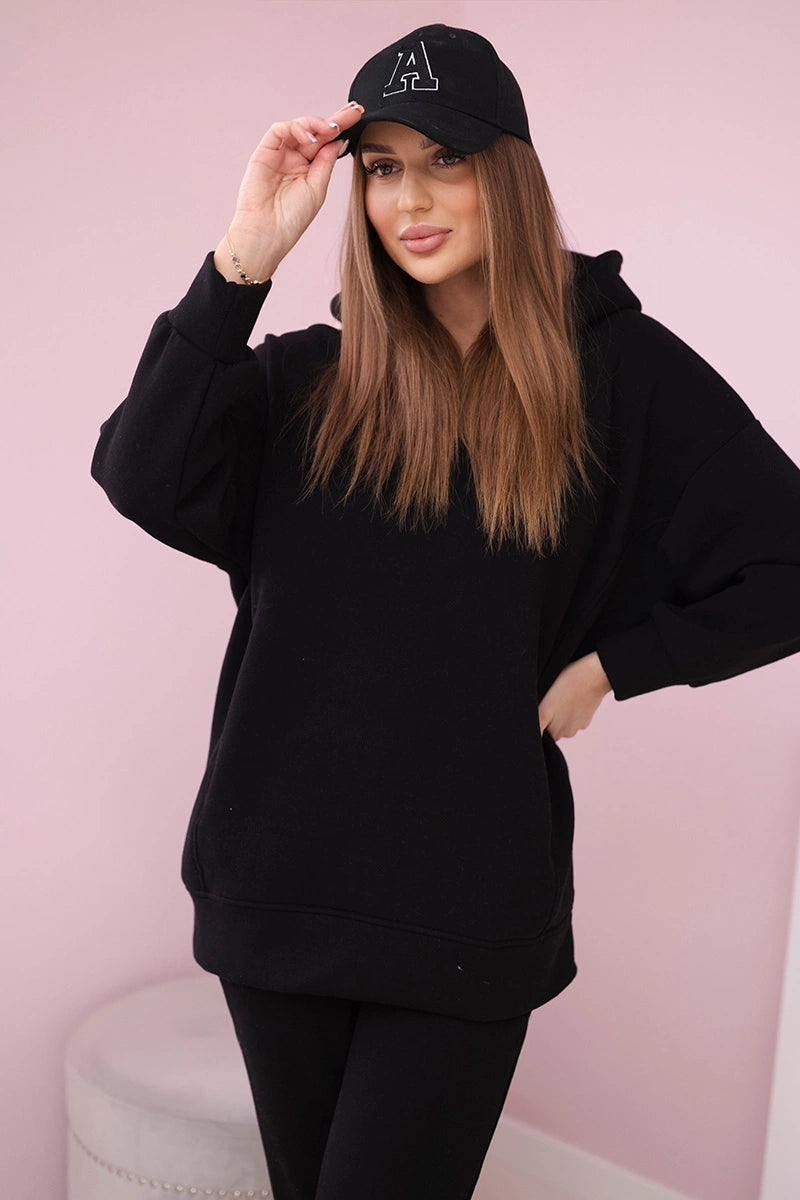 MELNS SILTINĀTS KOKVILNAS BRĪVĀ LAIKA KOSTĪMS