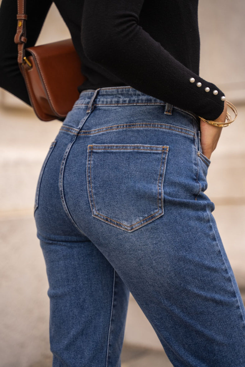 ZILAS MOM FIT DŽINSA BIKSES